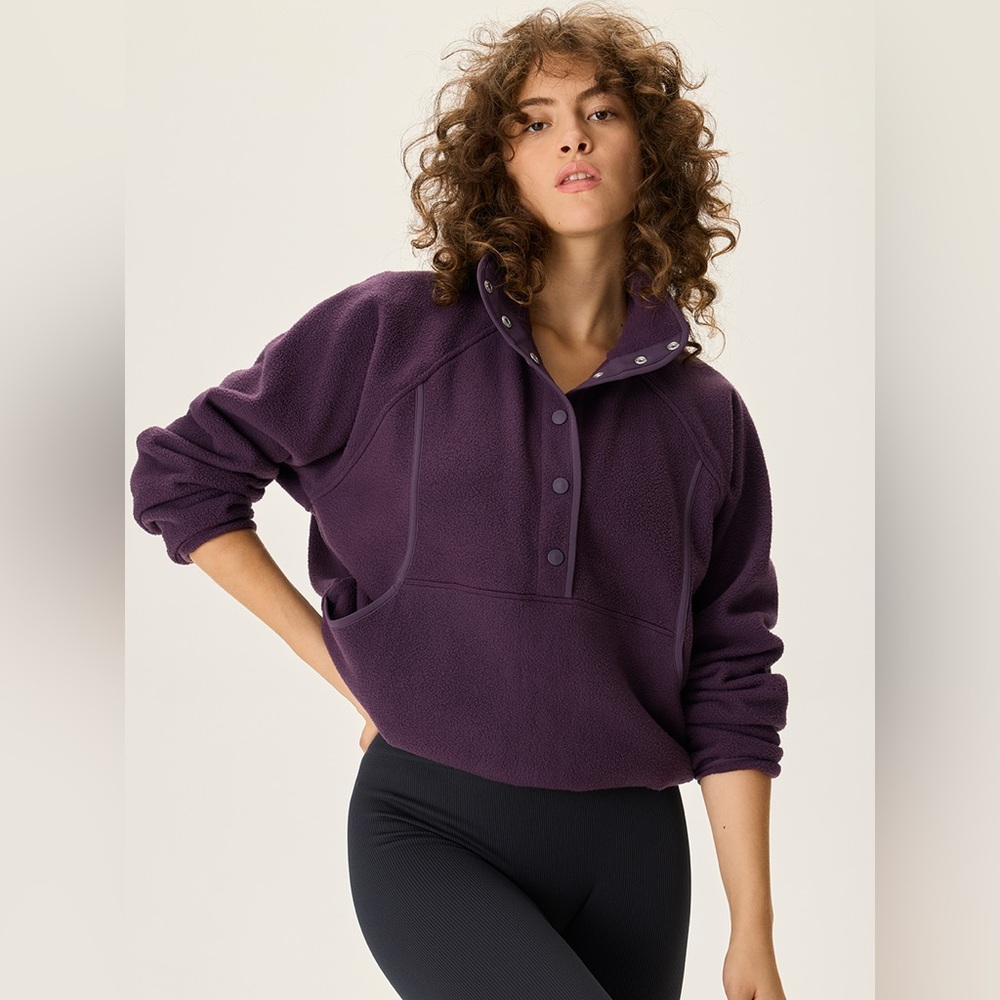 [sold] Outdoor Voices RecFleece Snap Pullover in Ube (size M)